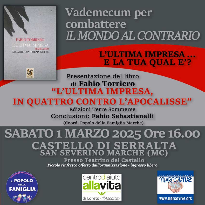 Libro in tour. Castello di Serralta (MC). Nuova presentazione del libro del professor Fabio Torriero “L’ultima impresa”.